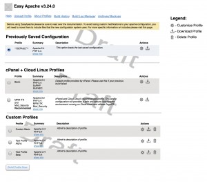 cPanel + Cloud Linux Profiles