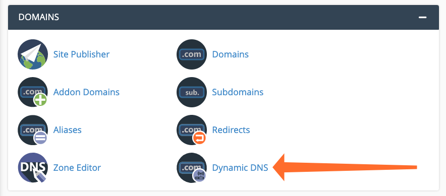 cPanel Dynamic DNS