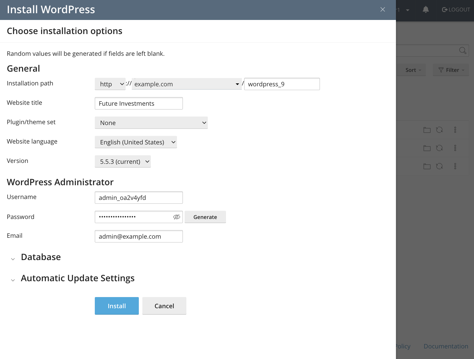 cPanel WP Toolkit Install